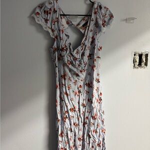 Wild Fable White Floral Backless Dress